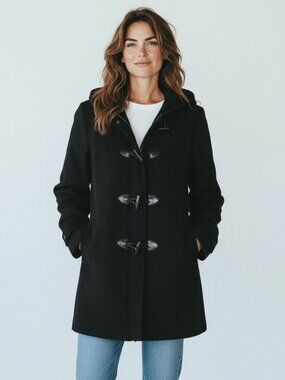 Maralyn & Me Black Utility Jacket with Button Accents Size L